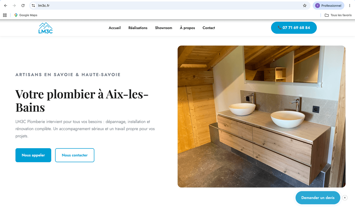 Site LM3C Plomberie — Artisan plombier-chauffagiste